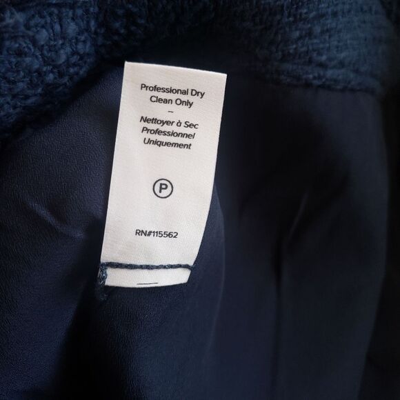 Cinq a Sept Allen Boucle Tweed Tailored Fit Shorts Navy Blue Women's Size 10 - Picture 13 of 14